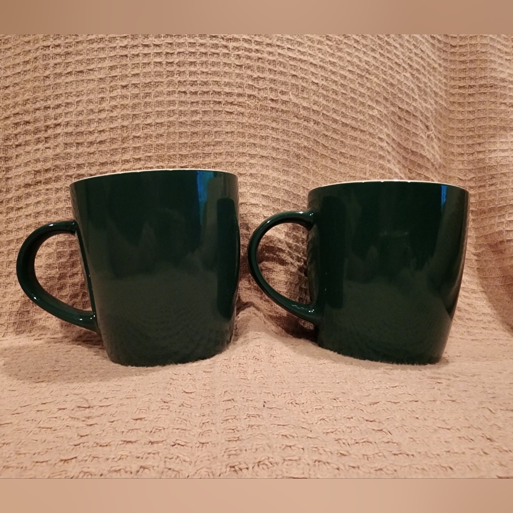 Set of two, 12 fl oz.Starbucks green coffee mugs - Picture 6 of 6